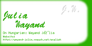 julia wayand business card